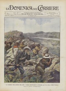 Krigen i det sydlige Afrika, boerne frastøder briterne over floden Tugela af Achille Beltrame