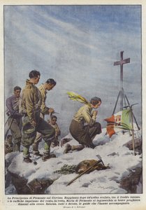 Prinsessen af ​​Piemonte på Matterhorn