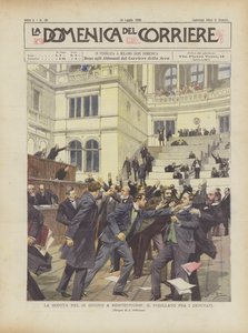 Sessionen den 30. juni i Montecitorio, Pugillato blandt deputerede af Achille Beltrame