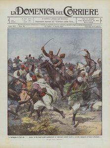 Slaget ved Sidi Ali, blev der set tyrkiske soldater bag rækken af ​​de kæmpende arabere? af Achille Beltrame
