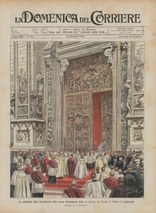 Velsignelsesceremonien for den smukke nye bronzedør i Milanos domkirke (8. september)