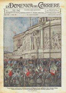 Den storslåede fejring af årsdagen for Vittorio Veneto på Altare della Patria i Rom