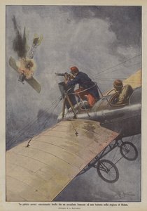Luftkrigen, en spændende duel mellem et fransk og et tysk fly i Reims-regionen
