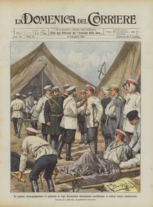 Den russisk-japanske krig, general-in-chief Kuropatkin uddeler hæder til soldater, der faldt i kamp af Achille Beltrame