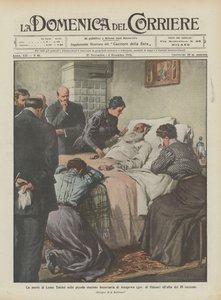 Leo Tolstojs død på den lille jernbanestation i Astapowo (Riasan gov) ved daggry på 20 nuværende af Achille Beltrame