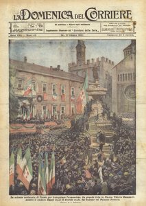 Den højtidelige ceremoni i Trento for at fejre annekteringen af Achille Beltrame