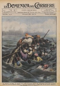 Tragedien ved floden af Achille Beltrame
