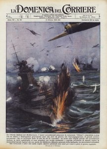 Italiensk sejr i Middelhavet af Achille Beltrame