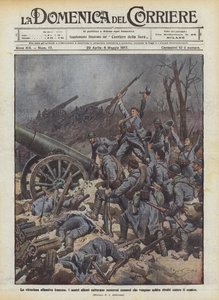 Den sejrrige franske offensiv af Achille Beltrame