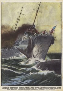 Den amerikanske destroyer Lampsons eventyr af Achille Beltrame