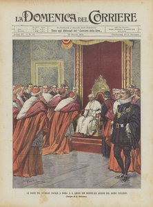 Festerne Pel pavelige jubilæum i Rom SS Leone XIII modtager hilsner fra det hellige kollegium