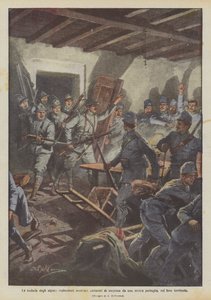 De alpine troppers frækhed, østrigske opdagelsesrejsende overrasket af en af ​​vores patruljer på deres territorium