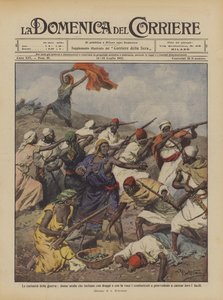 Krigens kuriositeter, arabiske kvinder, der opildner kæmperne med klæder og stemme?