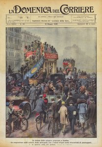 Glæderne ved generalstrejken i London af Achille Beltrame