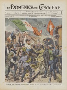 Arbejdsdag, italienske minearbejderes begejstring for Loetschberg-tunnelen?