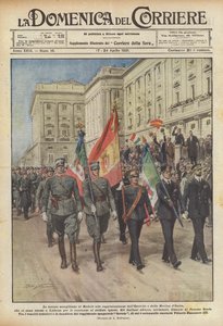 De festlige receptioner i Madrid for repræsentationerne af hæren og flåden i Italien?