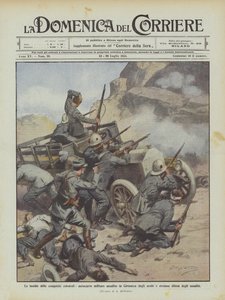 Faldgruberne ved koloniale erobringer, militær lastbil angrebet i Cyrenaica af arabere ?
