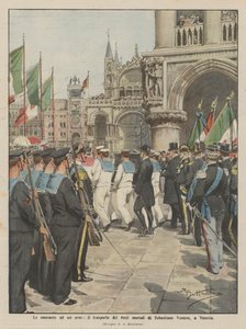 Hyldest til en helt, transport af Sebastiano Venieros jordiske rester i Venedig