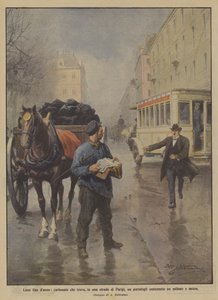 Happy ending skade, kulmand finder tegnebog med halvanden million i en gade i Paris af Achille Beltrame