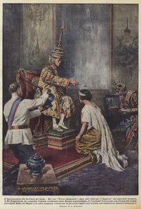 Kroningen af ​​Siams suveræner af Achille Beltrame