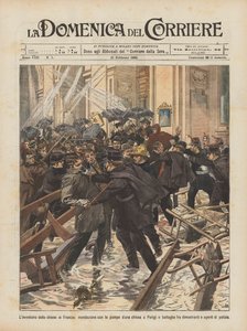 Oversigt over kirker i Frankrig, oversvømmelse med pumper i en kirke i Paris og kamp ? af Achille Beltrame