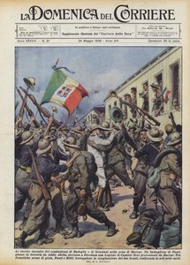 Det historiske møde mellem krigere fra Badoglio og Graziani i Harrar-området af Achille Beltrame