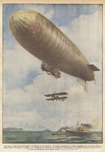 Den seneste nyhed inden for luftfarten, luftskibet med svævefly af Achille Beltrame