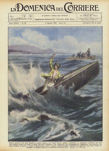 Mens du kører en nyindkøbt overbord på Lago Maggiore, nær Angera?
