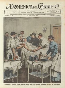 I en beundringsværdig handling af altruisme har arbejdstager Ghezzi fra Piacenza fået fjernet en del af sin hud ? af Achille Beltrame
