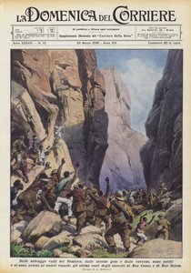 I Tembiens vilde dale, fra de smalle kløfter og huler, er de kommet ud og overgivet sig? af Achille Beltrame
