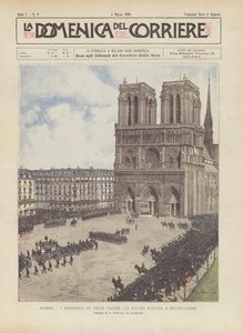 Paris, Felix Faures begravelse, Liget går til Notre-Dame