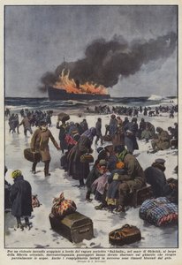 En voldsom brand udbrød om bord på det sovjetiske dampskib Sakhalin i Okhotsk Hav?