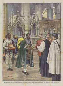 Bringer Ras Makonnen et votivkors til dekanen for Westminster Abbey, London, for helbred?