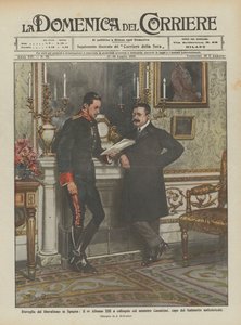 Liberalismens opblussen i Spanien, kong Alfonso XIII i forhandlinger med minister Canalejas ? af Achille Beltrame