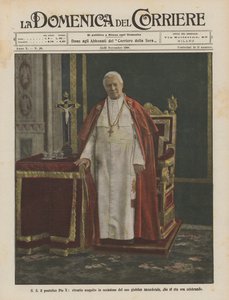 S S Pave Pius X, portræt taget i anledning af hans præstejubilæum, som nu fejres