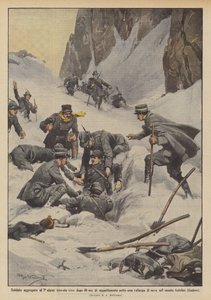 Soldat knyttet til den 7. Alpini fundet i live efter 40 timers begravelse under en lavine af sne? af Achille Beltrame