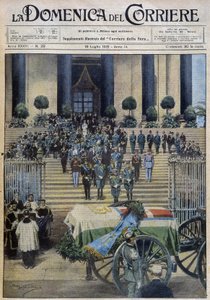 Velsignelsen af de jordiske rester af hertugen af Aosta i Torino, efter begravelsesoptoget krydsede hele byen - dess. de A. Beltrame i "" la Domenica del Corriere"" af 19/07/1931 af Achille Beltrame