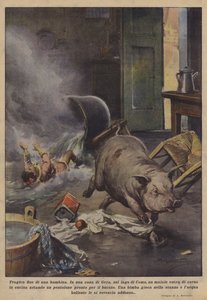Tragisk afslutning på en lille pige af Achille Beltrame