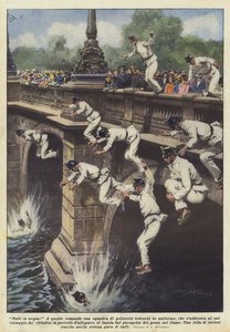 Alle i vandet! af Achille Beltrame