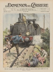 Ydmyge helte, en jernbanearbejder, der trodser døden og alvorlige skader for at redde fire ? af Achille Beltrame