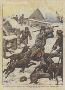 En episode med kulde i Ungarn, ulvene angriber indbyggerne på landet, hvor termometeret markerer, 15°