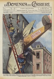 Et fransk militærfly, forladt under flugten af ​​flyverne på grund af motorfejl?
