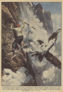 En bjergbestiger, der klatrede op på Murolungos sydlige mur, i Abruzzo-bjergene i?