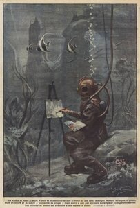 En kunstner på bunden af ​​havet af Achille Beltrame