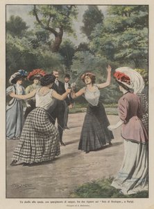 Sværdkamp med blodsudgydelse mellem to damer i Bois de Boulogne i Paris