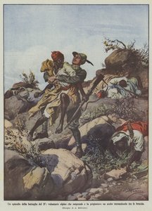 En episode fra slaget ved 27, en alpefrivillig, der overrasker og tager en arabisk til fange?