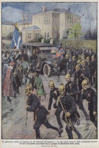 En malerisk procession i England af Achille Beltrame