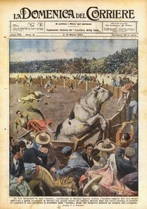 En uovervindelig tyr i en spændende tyrefægtning i Mexico
