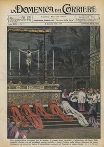 En karakteristisk ceremoni for udnævnelsen af ​​fem nye kardinaler, tilbedelsen ved alteret? af Achille Beltrame
