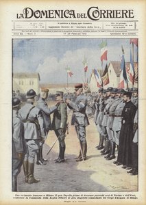 En fransk ceremoni i Milano af Achille Beltrame